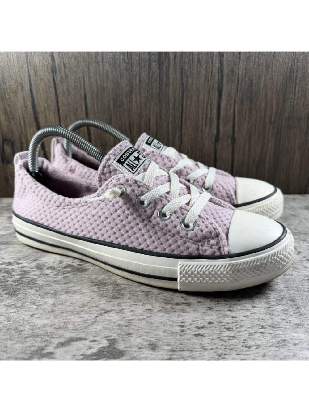New Women’s Converse Shoreline Slip-On Phantom Violet Faux Fur Size 9.5